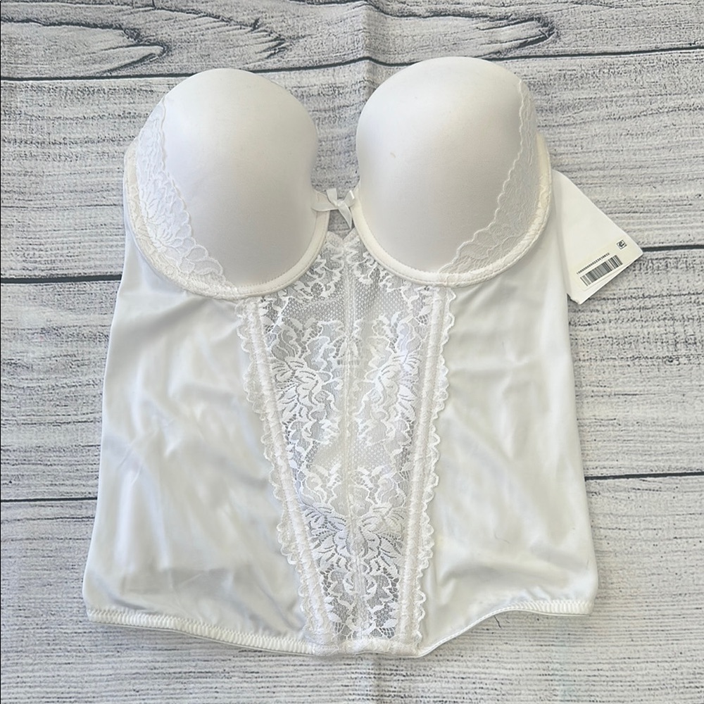 Maidenform Sz 36B White Bustier • NWT!